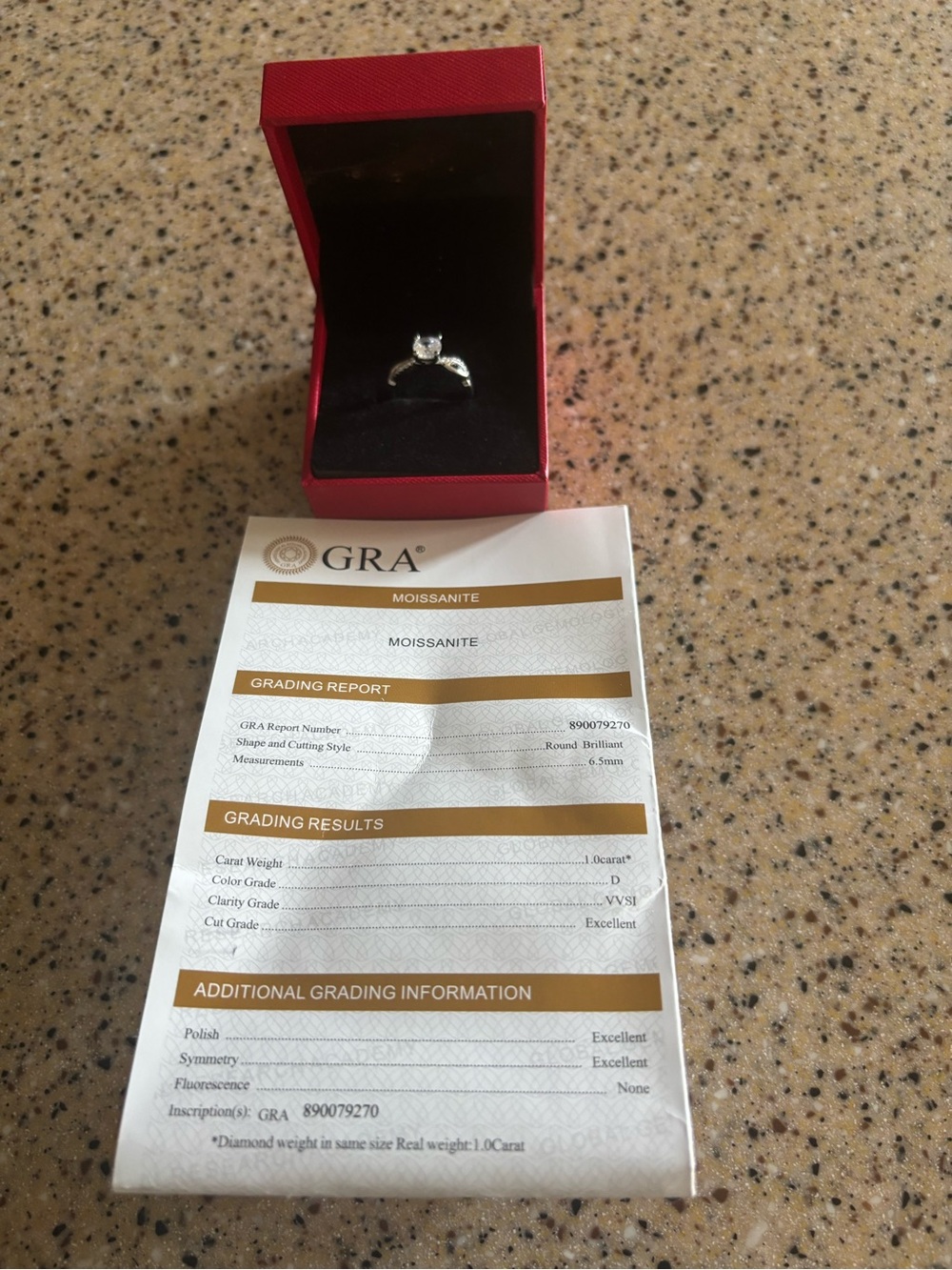Silver Moissanite Ring
